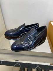 Louis Vuitton Men's Flex Loafers In Navy Blue Glossy Leather - 2