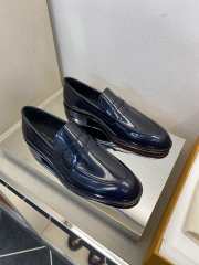 Louis Vuitton Men's Flex Loafers In Navy Blue Glossy Leather - 6