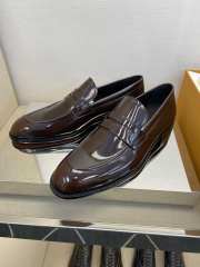 Louis Vuitton Men's Flex Loafers In Brown Glossy Leather - 2