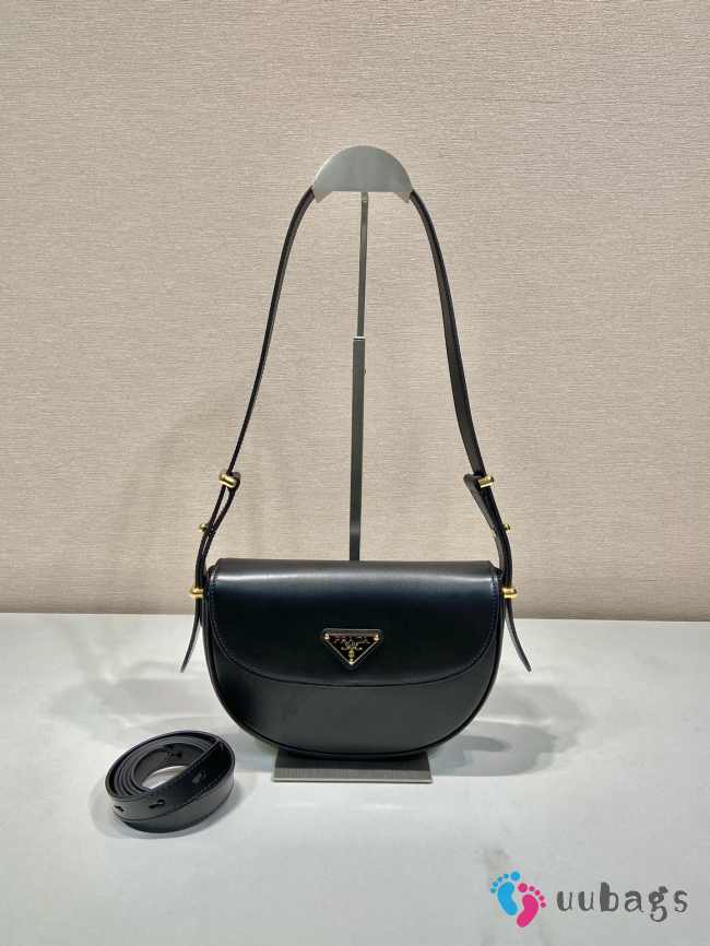 Prada Arqué leather bag in black 12x23x6cm - 1