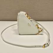 Prada Shearling and Saffiano Leather Mini Pouch White 15x10x15cm - 6