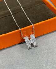 Hermes Pop H Full Diamond Necklace  - 3