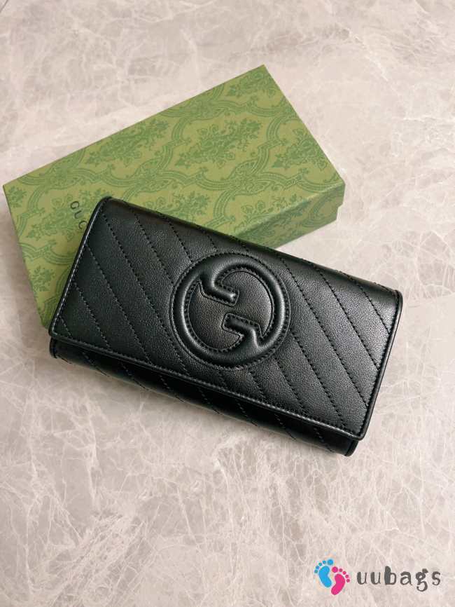 Gucci Blondie Continental Wallet In Black 19x10x3.5cm - 1