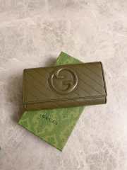 Gucci Blondie Continental Wallet In Dark Olive Green 19x10x3.5cm - 5