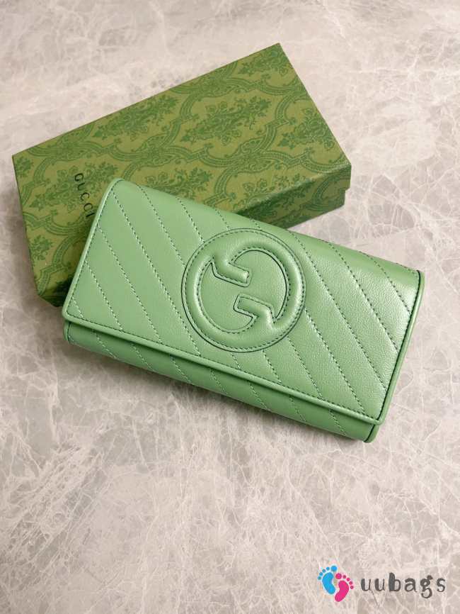 Gucci Blondie Continental Wallet In Green 19x10x3.5cm - 1