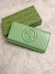 Gucci Blondie Continental Wallet In Green 19x10x3.5cm - 1