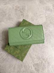 Gucci Blondie Continental Wallet In Green 19x10x3.5cm - 6