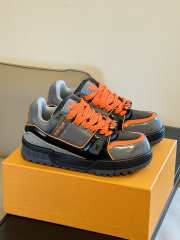 Louis Vuitton Trainer Maxi Sneaker Grey & Orange - 6