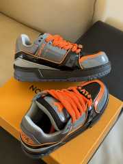 Louis Vuitton Trainer Maxi Sneaker Grey & Orange - 4