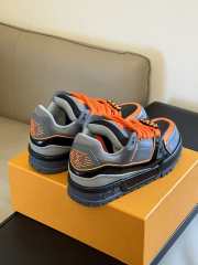 Louis Vuitton Trainer Maxi Sneaker Grey & Orange - 3