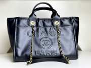 Chanel Shopping Bag Calfskin Leather & Silver Metal 33cm - 1