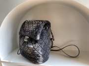 Chanel Washed Denim Quilted Denimpression Backpack Black 26x14x31cm - 6