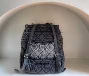 Chanel Washed Denim Quilted Denimpression Backpack Black 26x14x31cm - 4