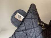 Chanel Washed Denim Quilted Denimpression Backpack Black 26x14x31cm - 3