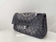 Chanel Washed Denim Quilted Denimpression Flap Bag Black 20x36.5x11.5cm - 5