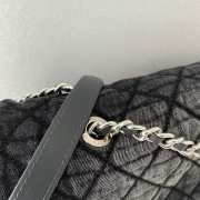 Chanel Washed Denim Quilted Denimpression Flap Bag Black 20x36.5x11.5cm - 4