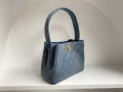 Chanel 1996-1997 Double Sided Turnlock Handbag Denim 18x13x7cm - 6