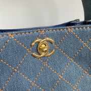 Chanel 1996-1997 Double Sided Turnlock Handbag Denim 18x13x7cm - 2