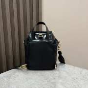 Prada Small Re-Nylon Backpack In Black 16x18x10.5cm - 4