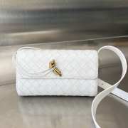 Bottega Veneta Mini Andiamo Crossbody Bag In White 21.5x13.5x4.5cm - 1