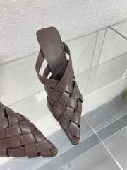 Bottega Veneta Leather Pointed Toe Braided High Heels In Fondant - 4