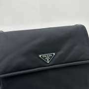 Prada Re-Nylon large padded shoulder black bag 36x14x28cm - 4