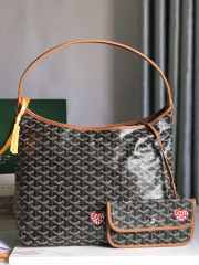 Goyard Boheme Hobo Bag In Black & Tan 42x27x15cm - 1