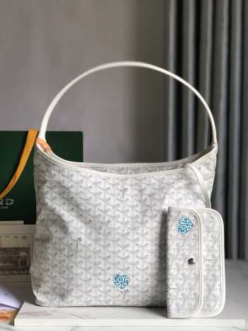 Goyard Boheme Hobo Bag In White 42x27x15cm