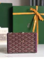 Goyard Minaudière trunk bag in burgundy 17x11.5x5.5cm - 6