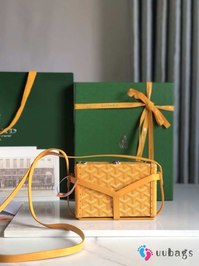 Goyard Minaudière trunk bag in yellow 17x11.5x5.5cm - 1