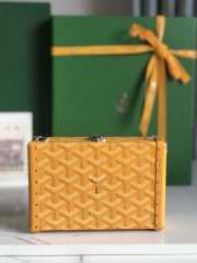 Goyard Minaudière trunk bag in yellow 17x11.5x5.5cm - 5