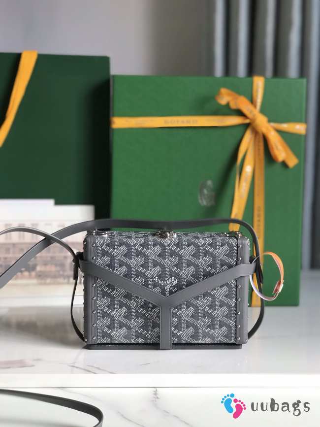 Goyard Minaudière trunk bag in grey 17x11.5x5.5cm - 1