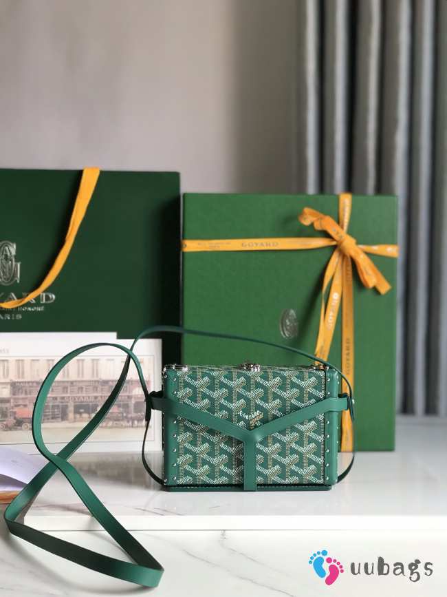 Goyard Minaudière trunk bag in green 17x11.5x5.5cm - 1