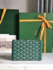 Goyard Minaudière trunk bag in green 17x11.5x5.5cm - 6