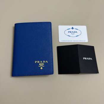 Prada passport in blue 10x14cm