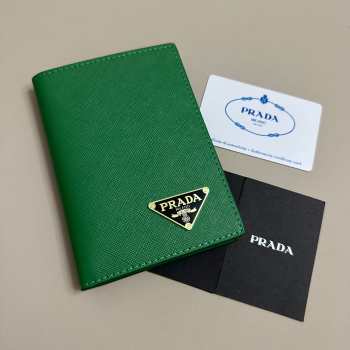 Prada passport in green 01 10x14cm