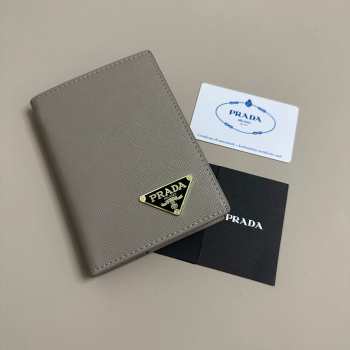 Prada passport in grey 01 10x14cm