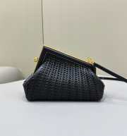 Fendi First Small black interlaced leather bag 26x9.5x18cm - 2