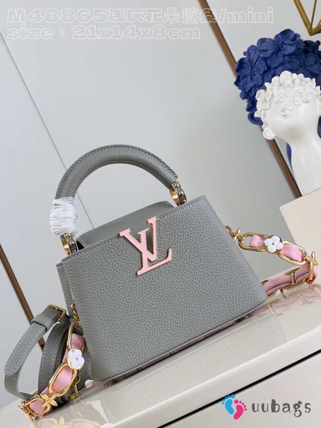 Louis Vuitton M23280 Capucines Mini Bag In Gray 21x14x8cm - 1