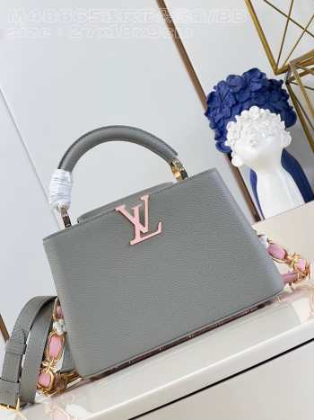 Louis Vuitton M23280 Capucines BB Bag In Gray 27x18x9cm