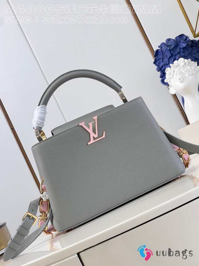 Louis Vuitton M23280 Capucines MM Bag In Gray 31.5x20x11cm - 1