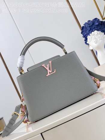 Louis Vuitton M23280 Capucines MM Bag In Gray 31.5x20x11cm