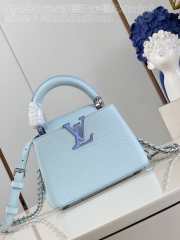 Louis Vuitton M23289 Capucines Mini Bag In Blue Glacier 21x14x8cm - 1