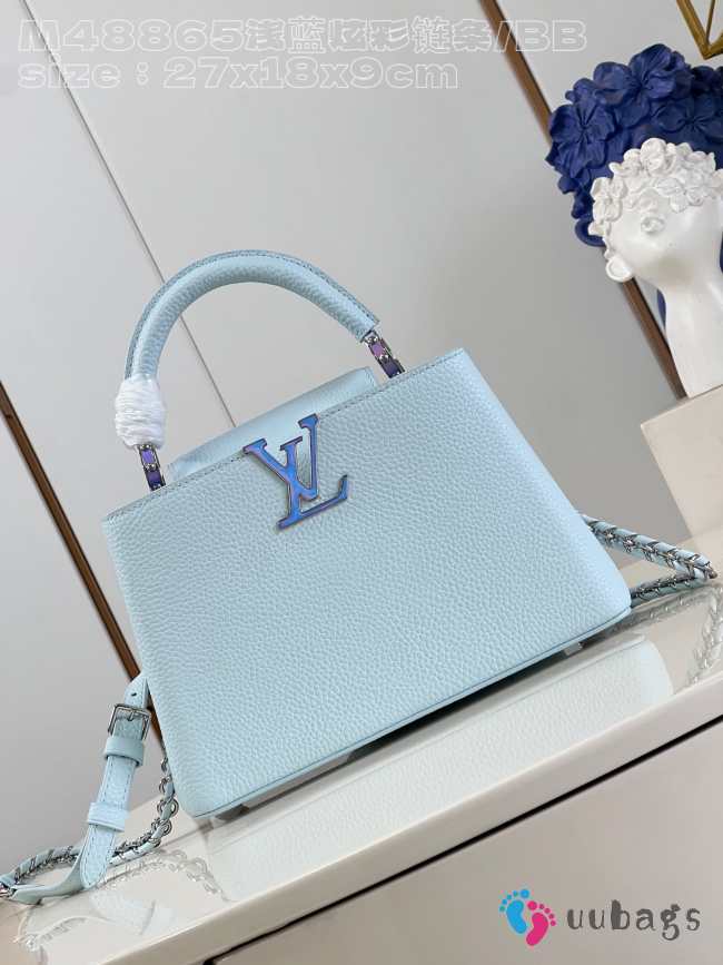 Louis Vuitton M23289 Capucines BB Bag In Blue Glacier 27x18x9cm - 1