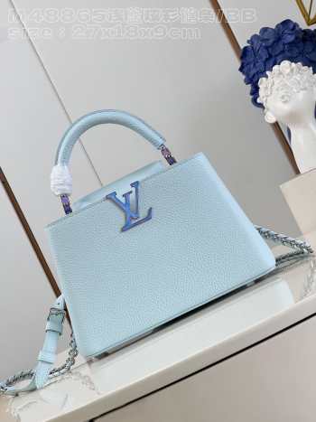 Louis Vuitton M23289 Capucines BB Bag In Blue Glacier 27x18x9cm