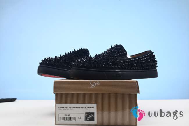 Louboutin Roller Boat Pik Pik Flat Patent Saturne size 47 - 1