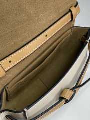 Loewe Gate Dual bag in soft calfskin and jacquard tan 21x12x10cm - 4