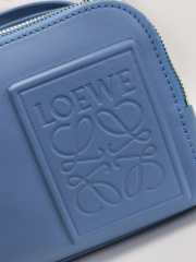 Loewe Mini Camera Crossbody bag in satin calfskin blue 18x8.5x13cm - 2