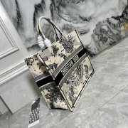 Dior medium book tote latte multicolor zodiac embroidery bag 41x36.5cm - 6