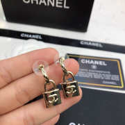 Chanel Gold Metal Padlock Earrings - 4